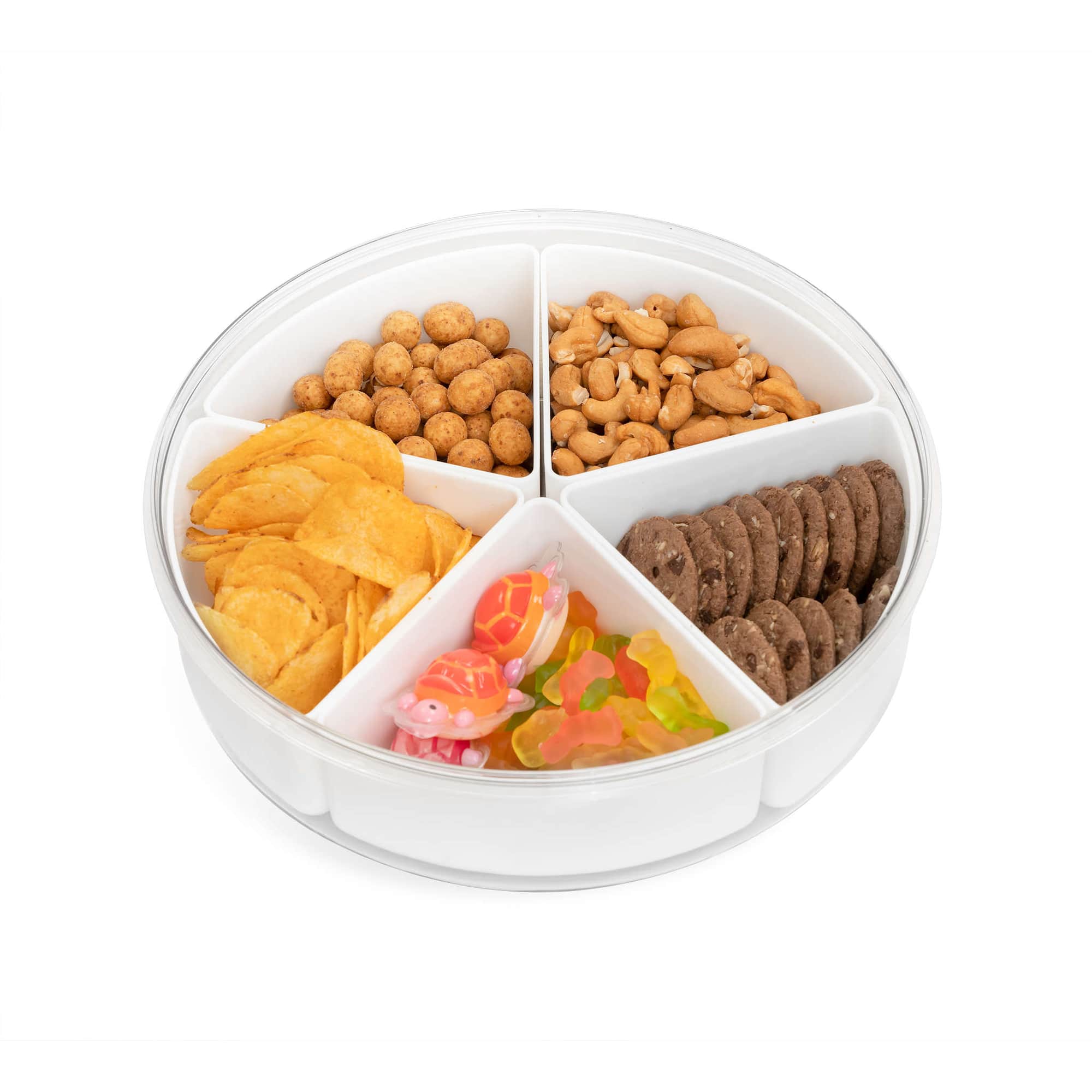 White Round Storage Case with Removable Bins by Simply Tidy®